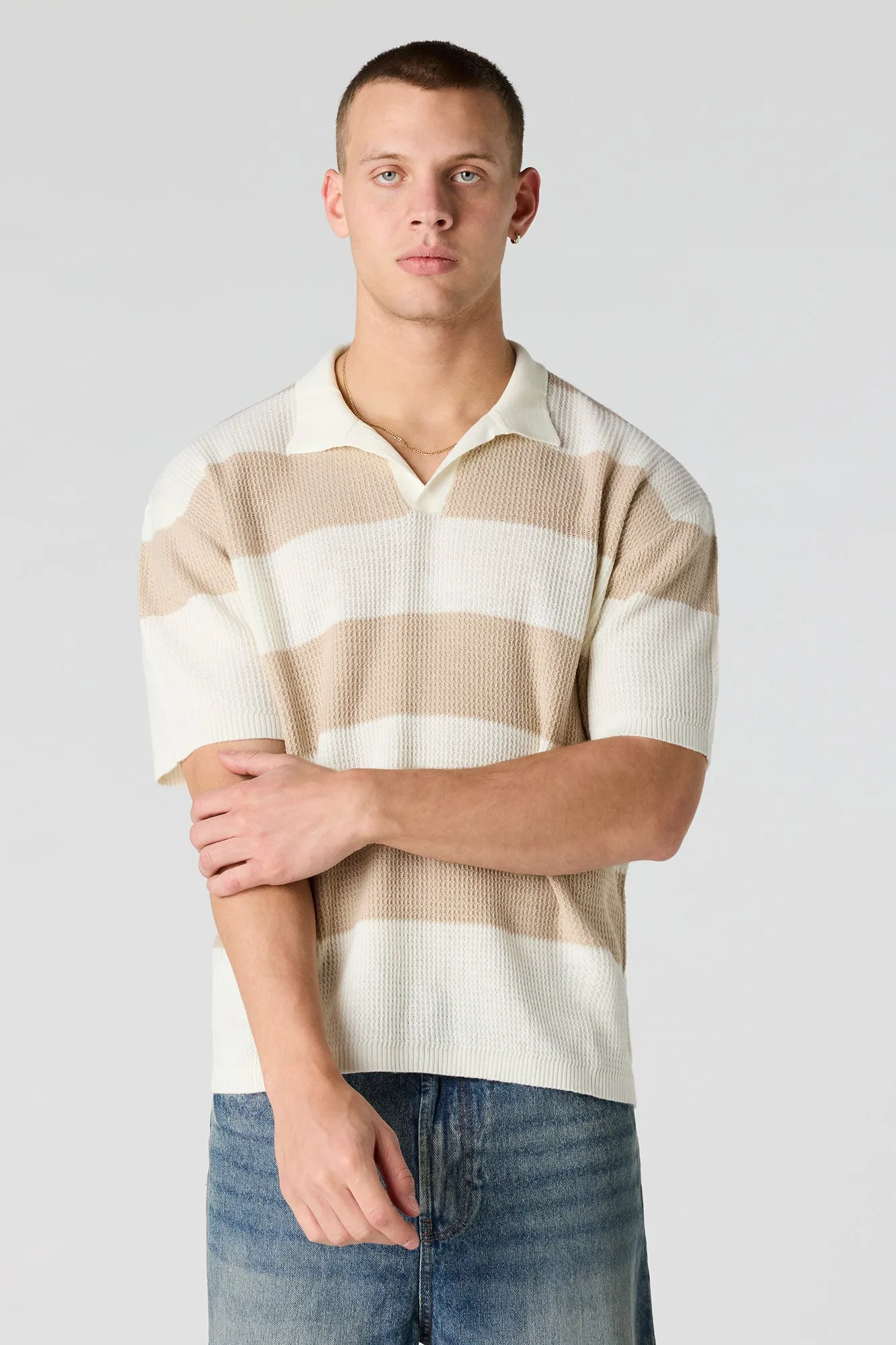 Knit Collared Top sold by Urban Planet product image thumbnail 4