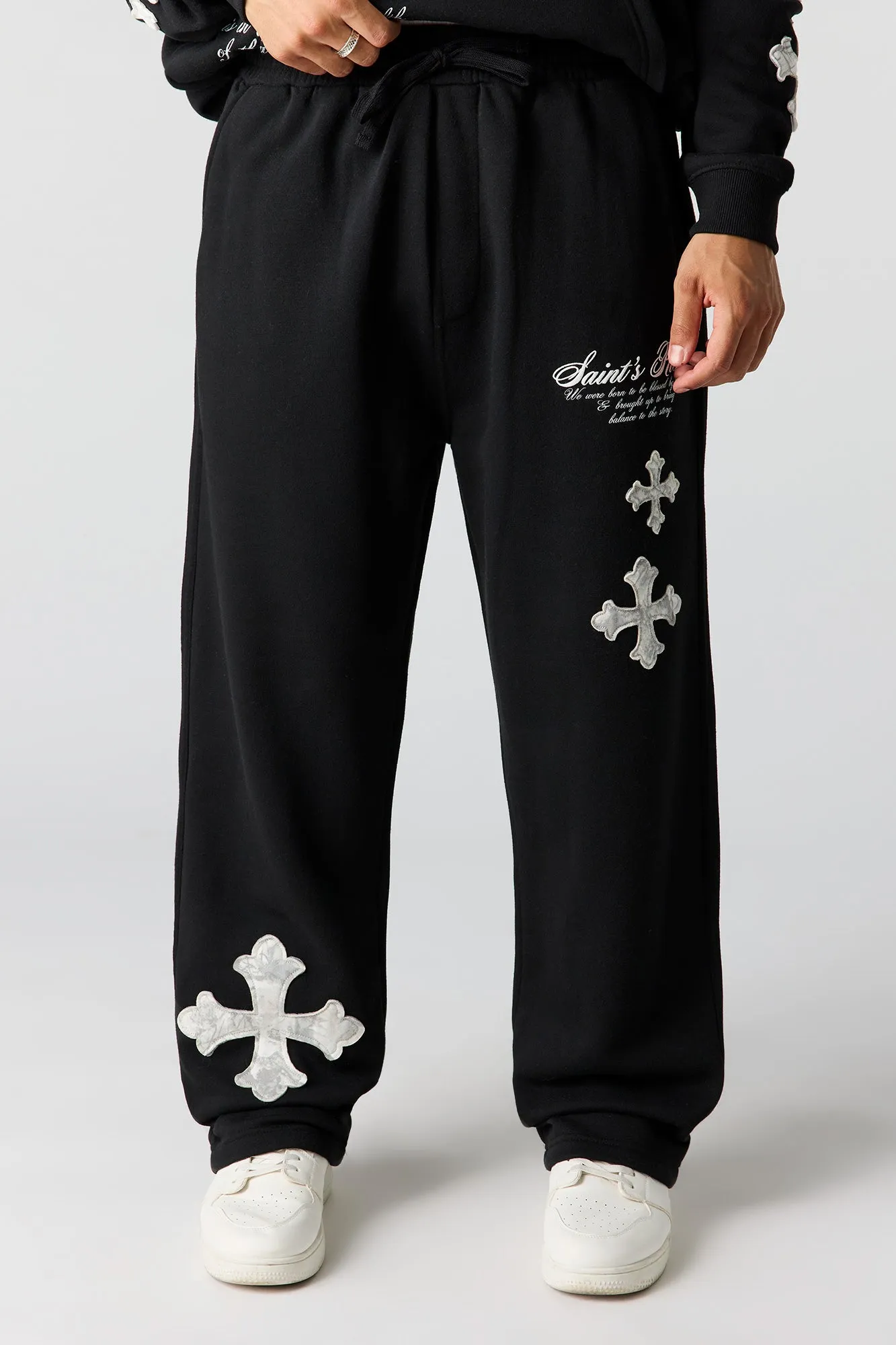 Graphic Fleece Wide Leg Sweatpant sold by Urban Planet product image thumbnail 2