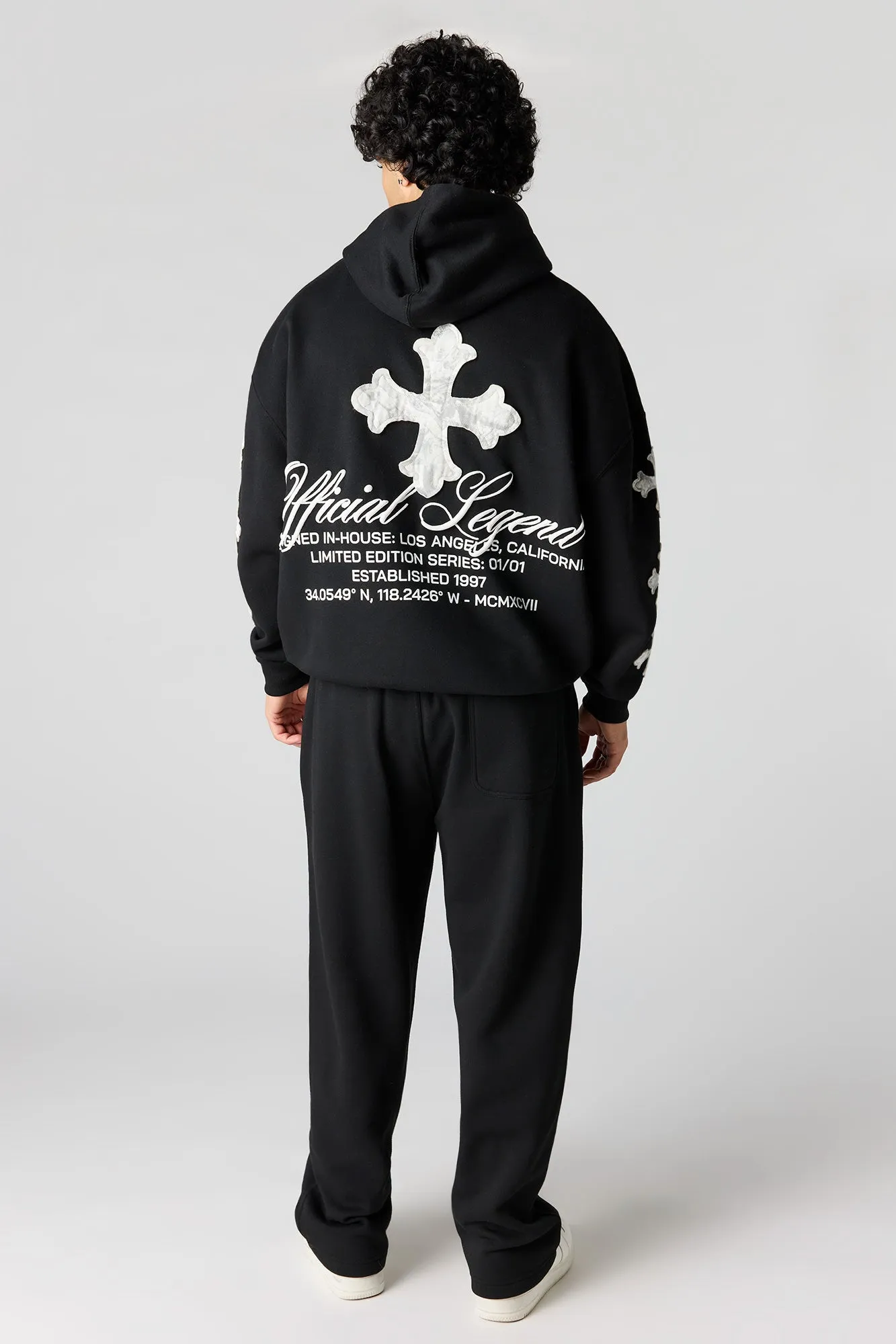 Graphic Fleece Wide Leg Sweatpant sold by Urban Planet product image thumbnail 3