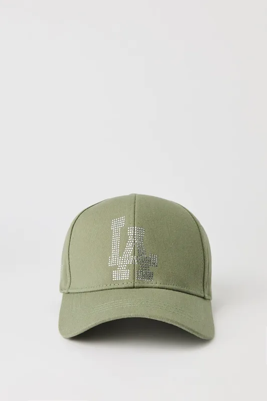Los Angeles Rhinestone Baseball Hat made by Stitches