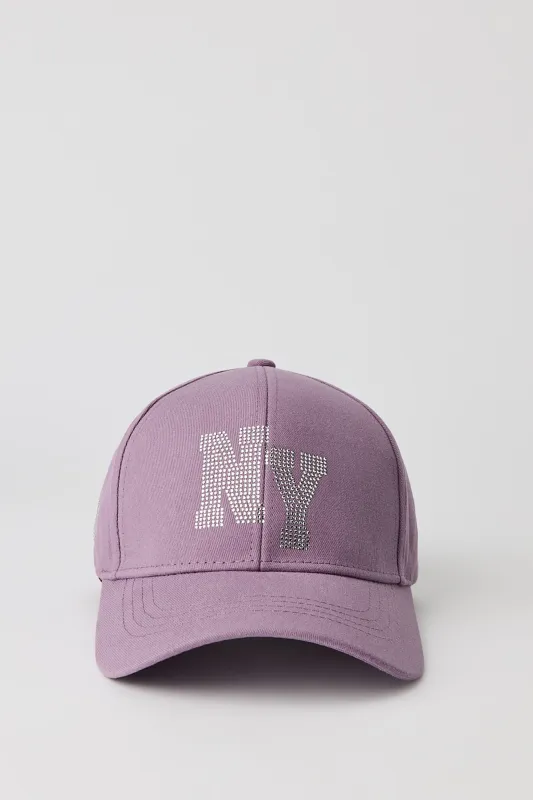 New York Rhinestone Baseball Hat made by Stitches