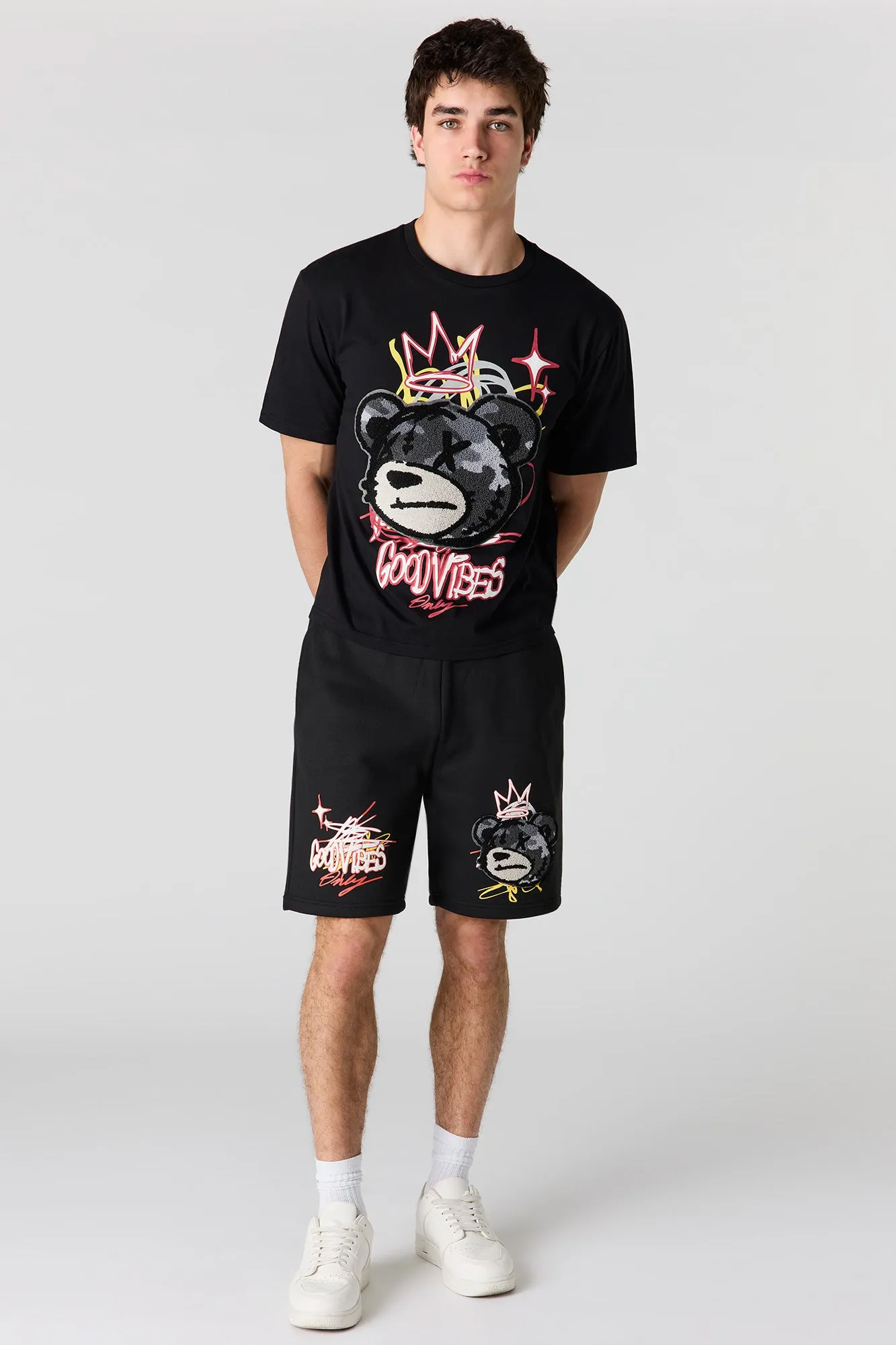 Graphic Fleece Short sold by Urban Planet product image thumbnail 5
