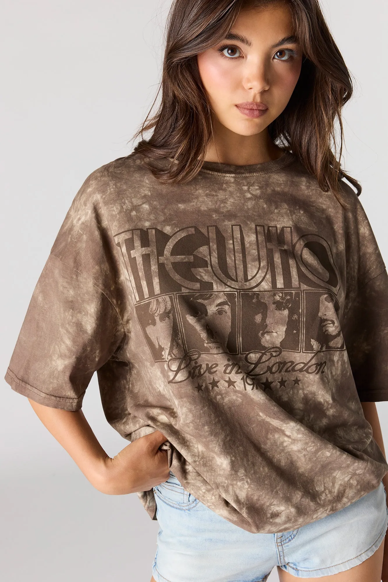 Oversized The Who Graphic Washed T-Shirt sold by Urban Planet product image thumbnail 4