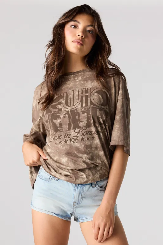 Oversized The Who Graphic Washed T-Shirt made by Stitches