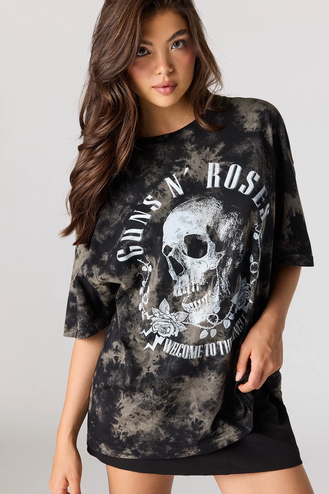 Oversized Guns N Roses Graphic Washed T-Shirt sold by Urban Planet product image thumbnail 4