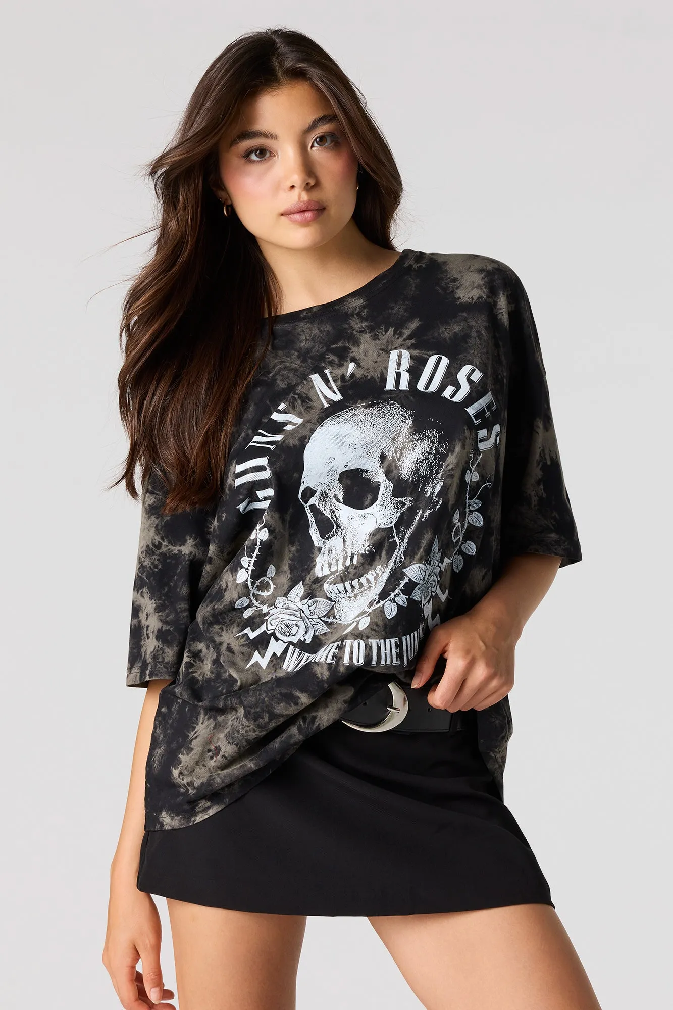 Oversized Guns N Roses Graphic Washed T-Shirt sold by Urban Planet