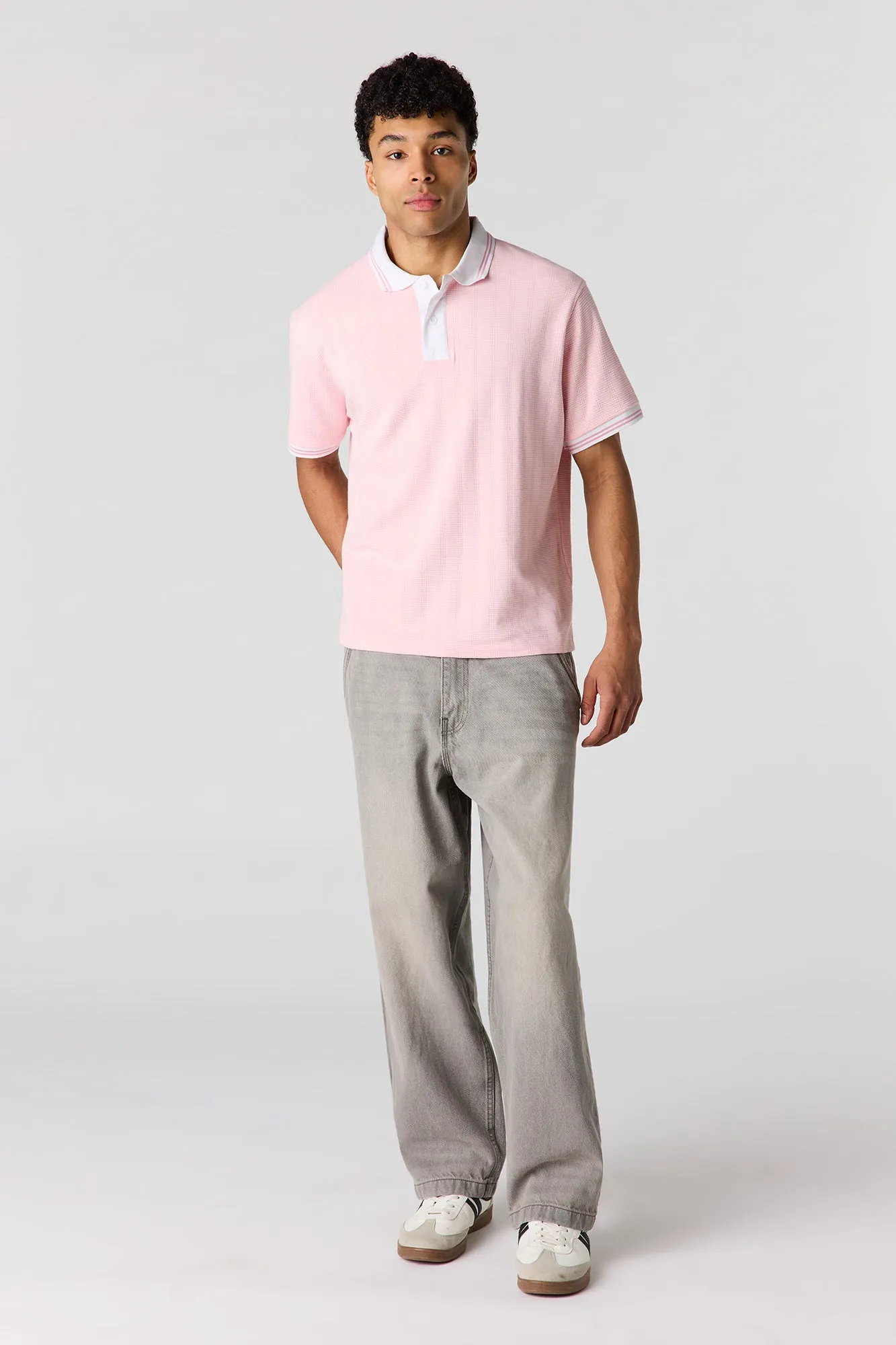 Textured Polo sold by Urban Planet product image thumbnail 3