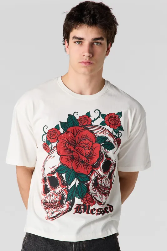Skull Graphic Boxy T-Shirt made by Urban Planet