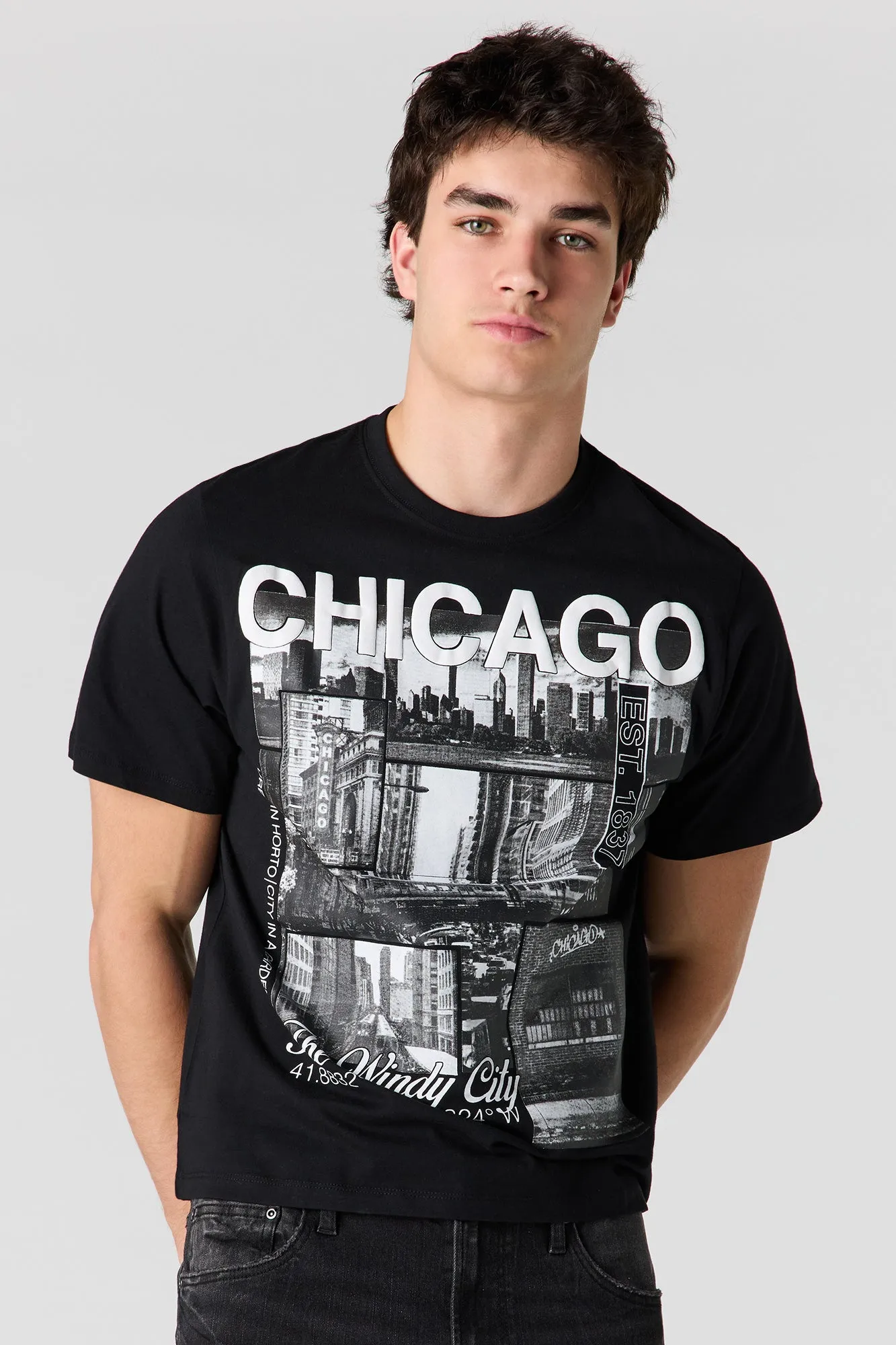 City Graphic T-Shirt sold by Urban Planet product image thumbnail 4