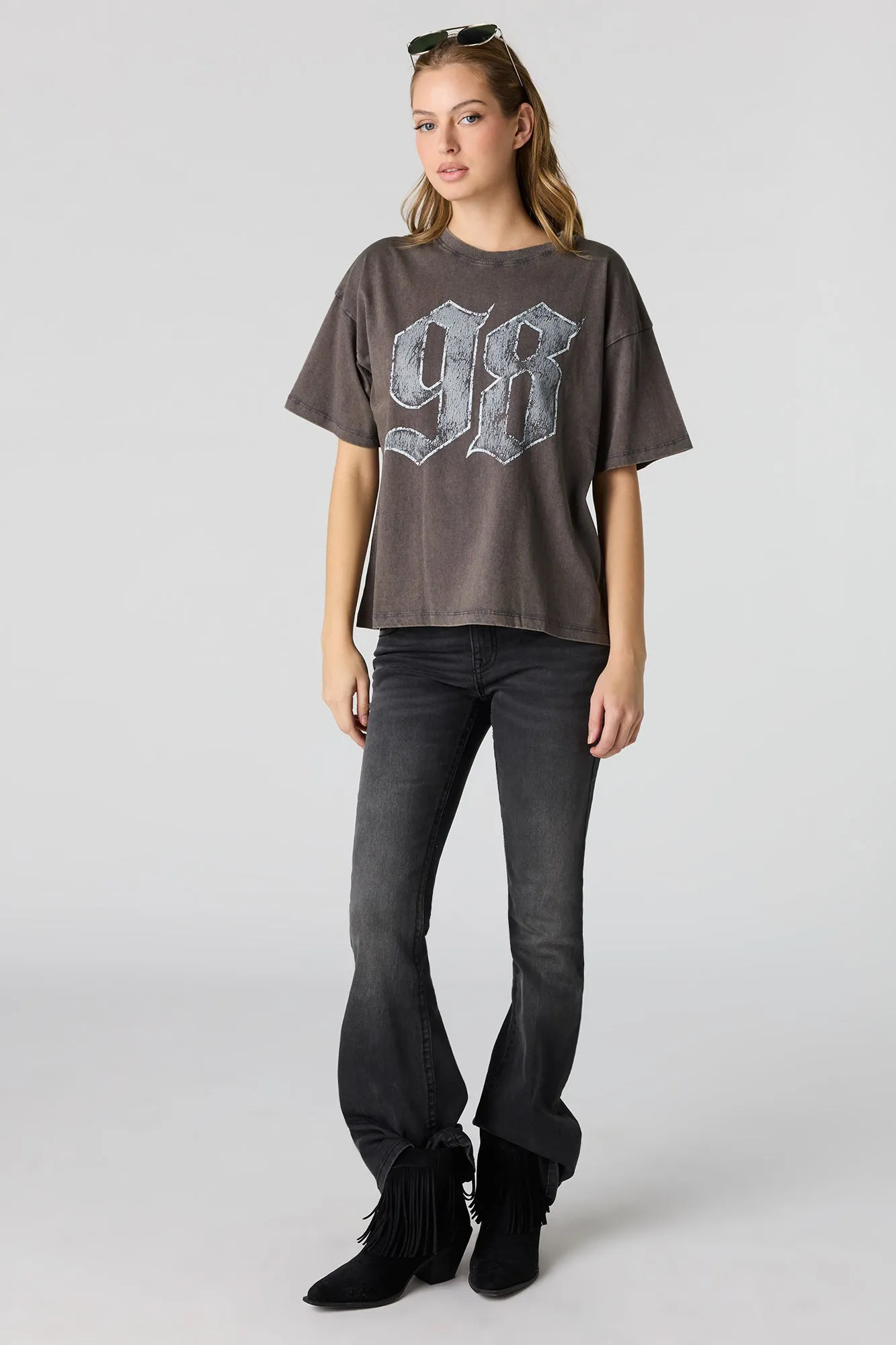 Washed Graphic Boyfriend T-Shirt sold by Urban Planet product image thumbnail 3