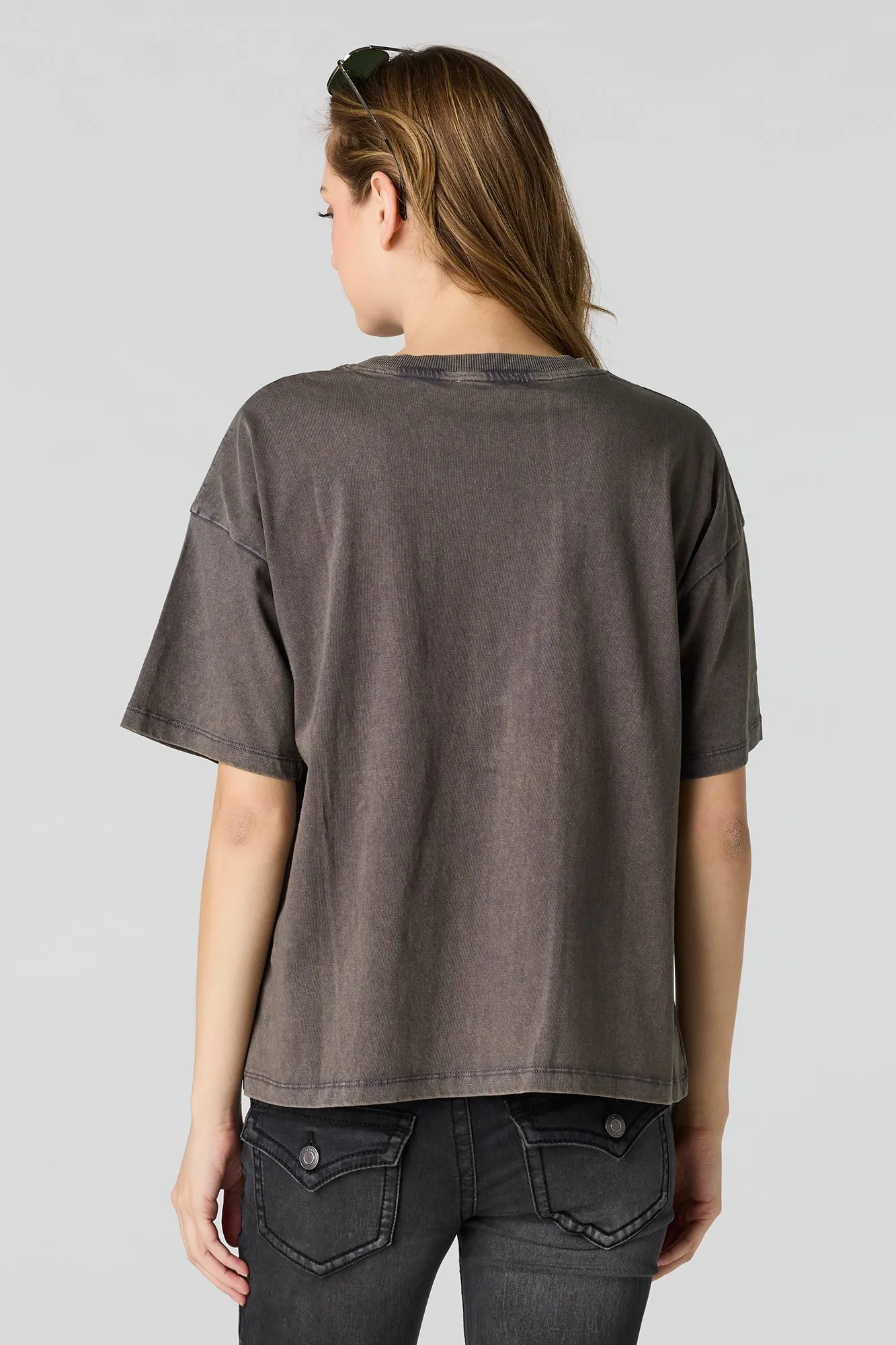 Washed Graphic Boyfriend T-Shirt sold by Urban Planet product image thumbnail 2