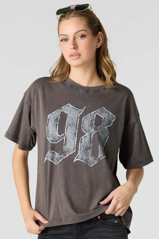 Washed Graphic Boyfriend T-Shirt made by Stitches