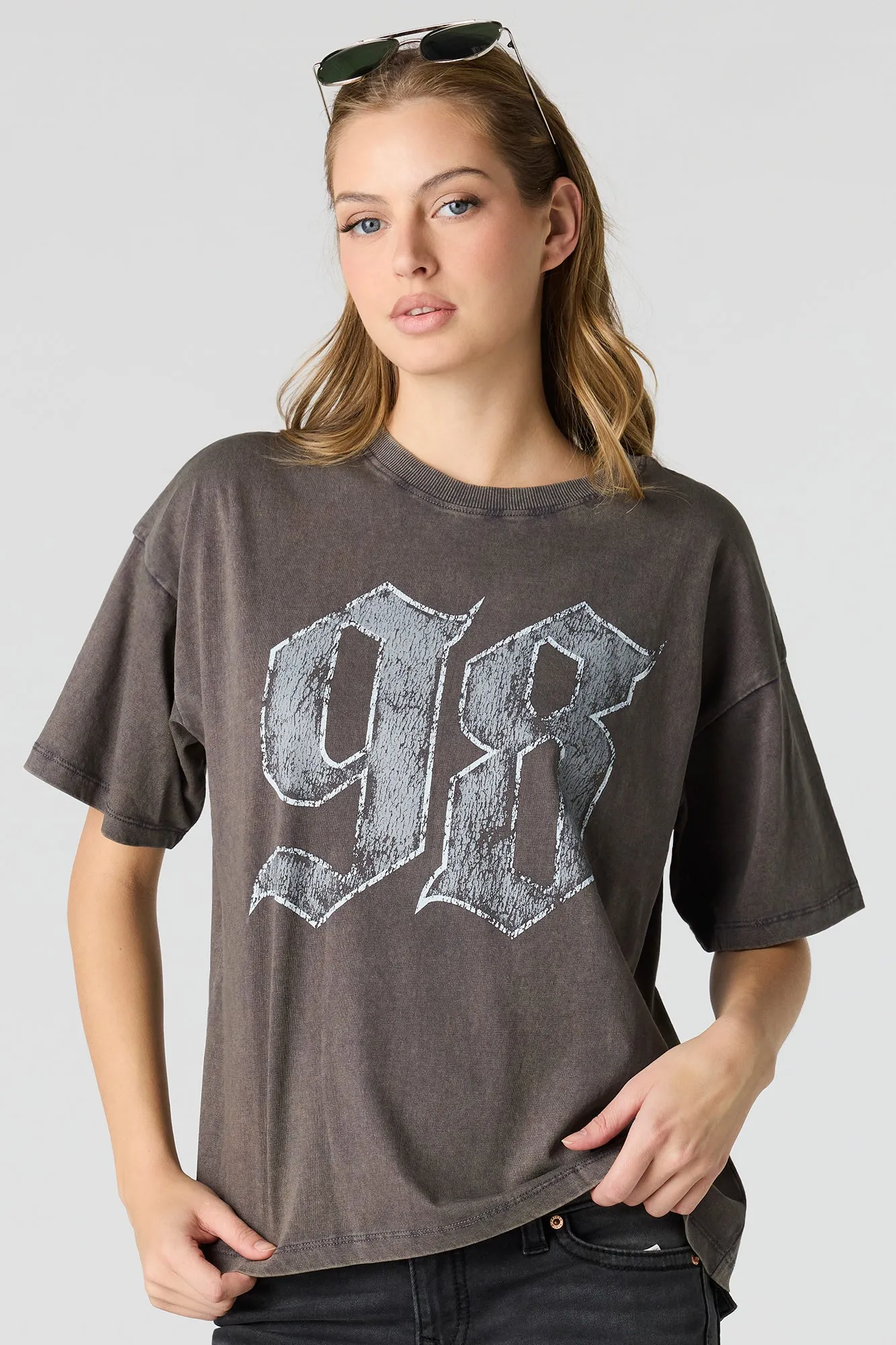 Washed Graphic Boyfriend T-Shirt sold by Urban Planet