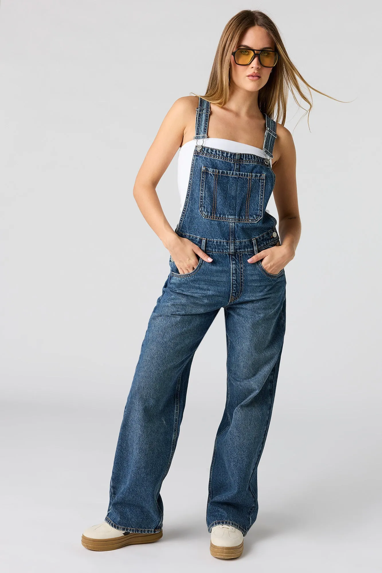 Straight Denim Overall sold by Urban Planet