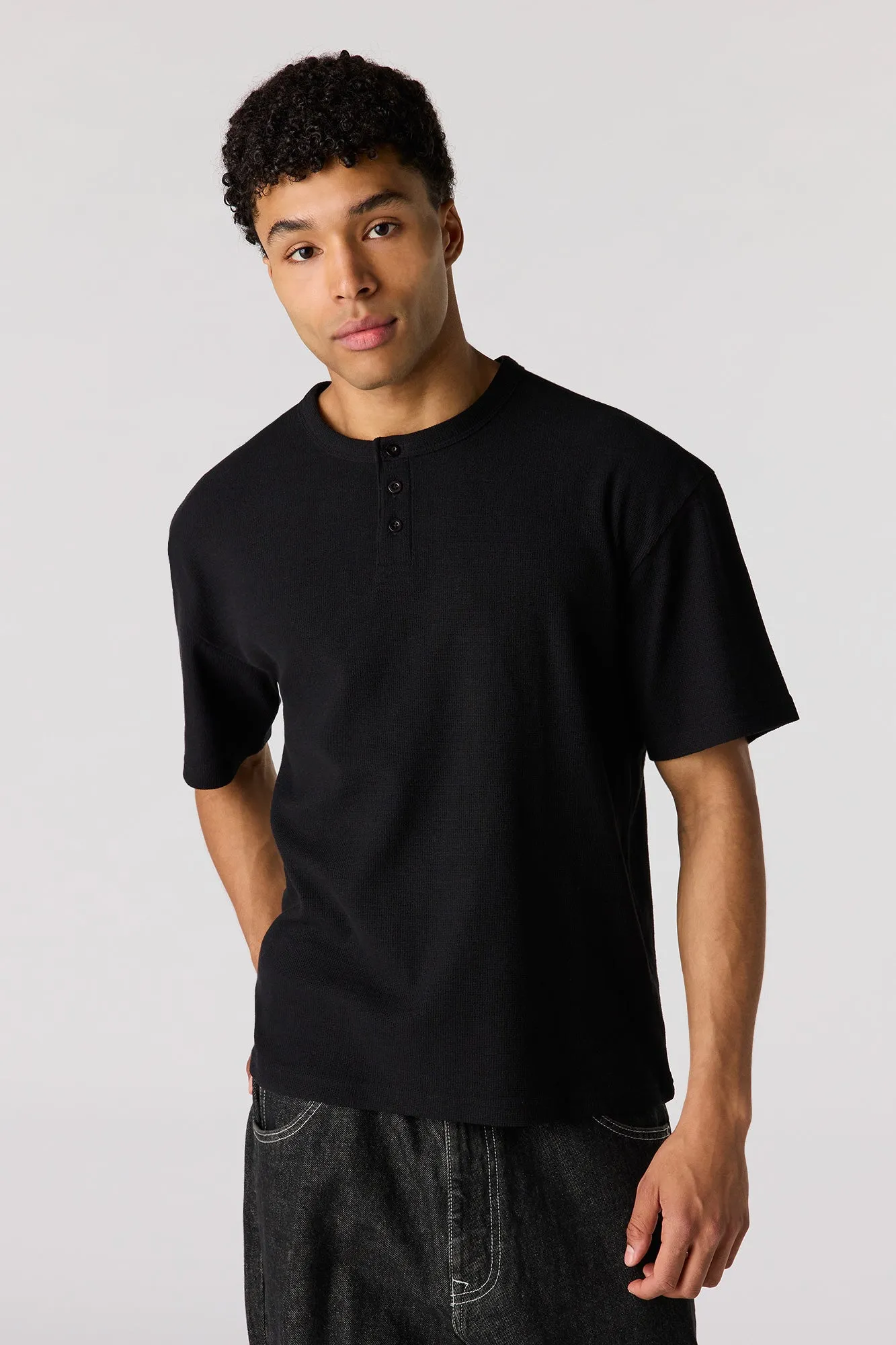 Knit Henley T-Shirt sold by Urban Planet product image thumbnail 4