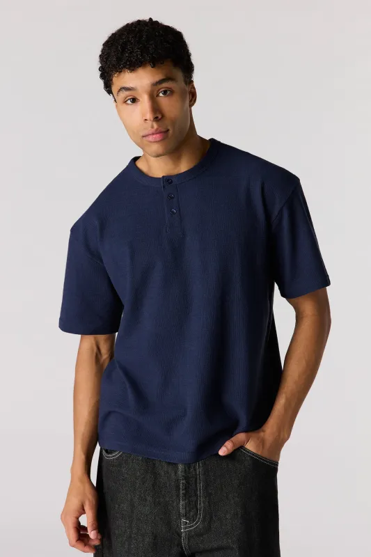 Knit Henley T-Shirt made by Urban Planet