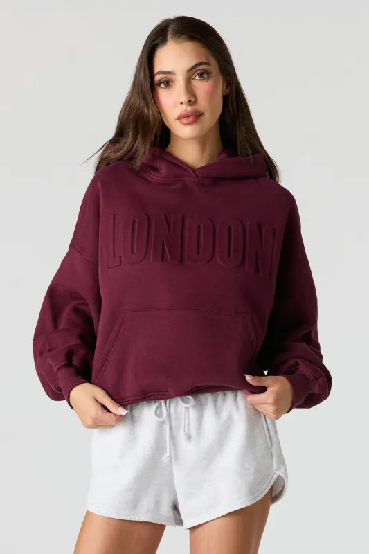 Luxe Fleece Embossed Boyfriend Hoodie made by Stitches