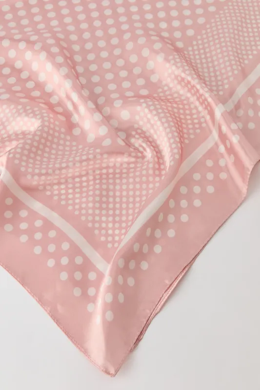 Polka Dot Satin Scarf made by Stitches