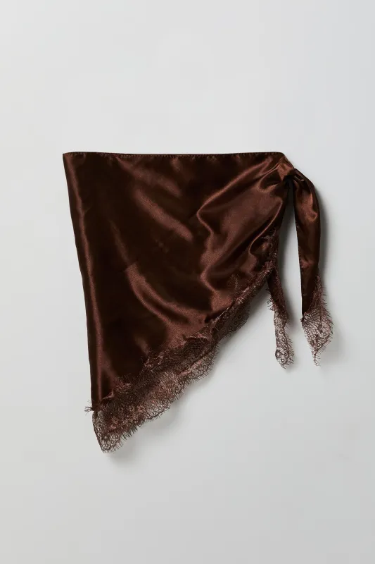 Satin Triangle Scarf made by Stitches