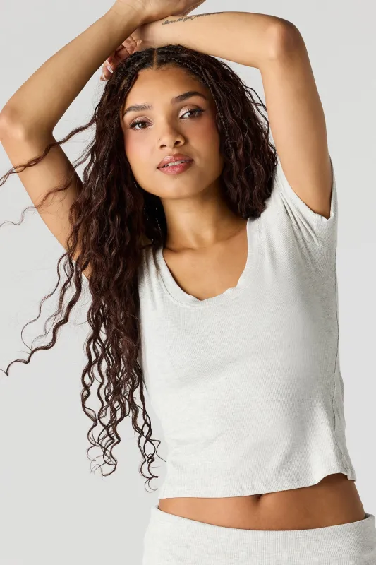 U/A Soft Ribbed T-Shirt made by Stitches