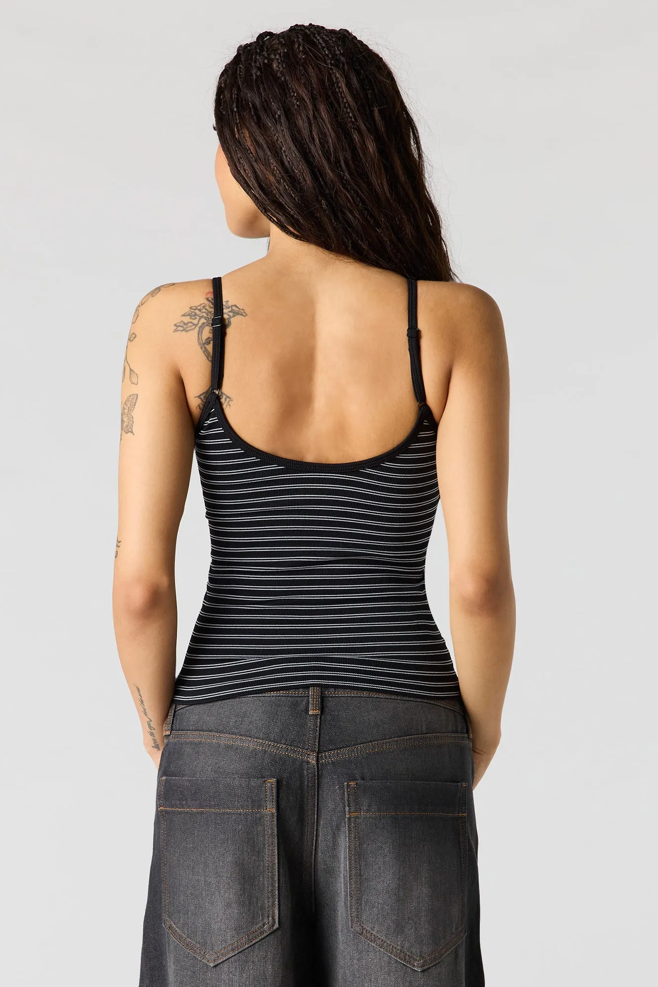Braless Seamless Ribbed V-Neck Cami sold by Urban Planet product image thumbnail 2