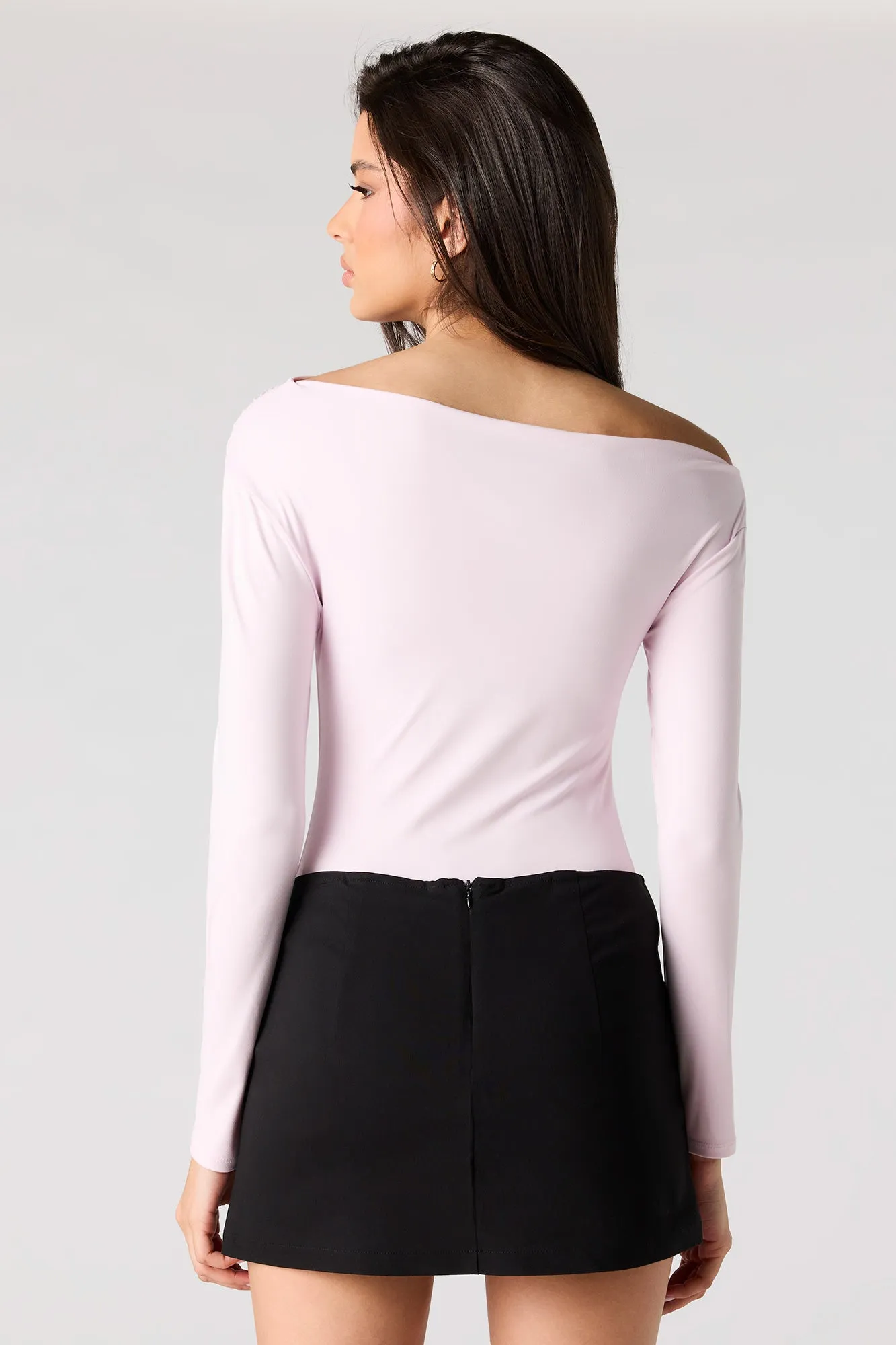 Contour Off Shoulder Long Sleeve Bodysuit sold by Urban Planet product image thumbnail 2