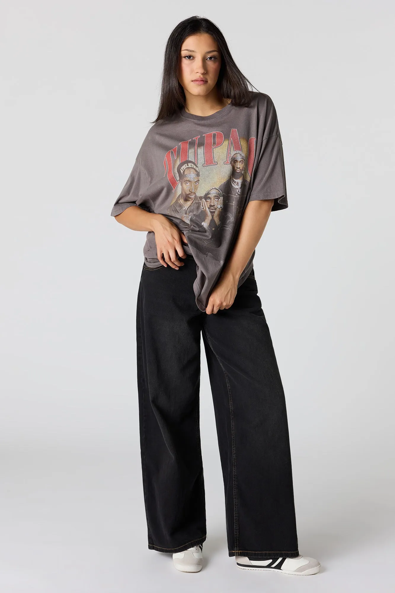 Tupac Graphic Washed Oversized T-Shirt sold by Urban Planet product image thumbnail 3