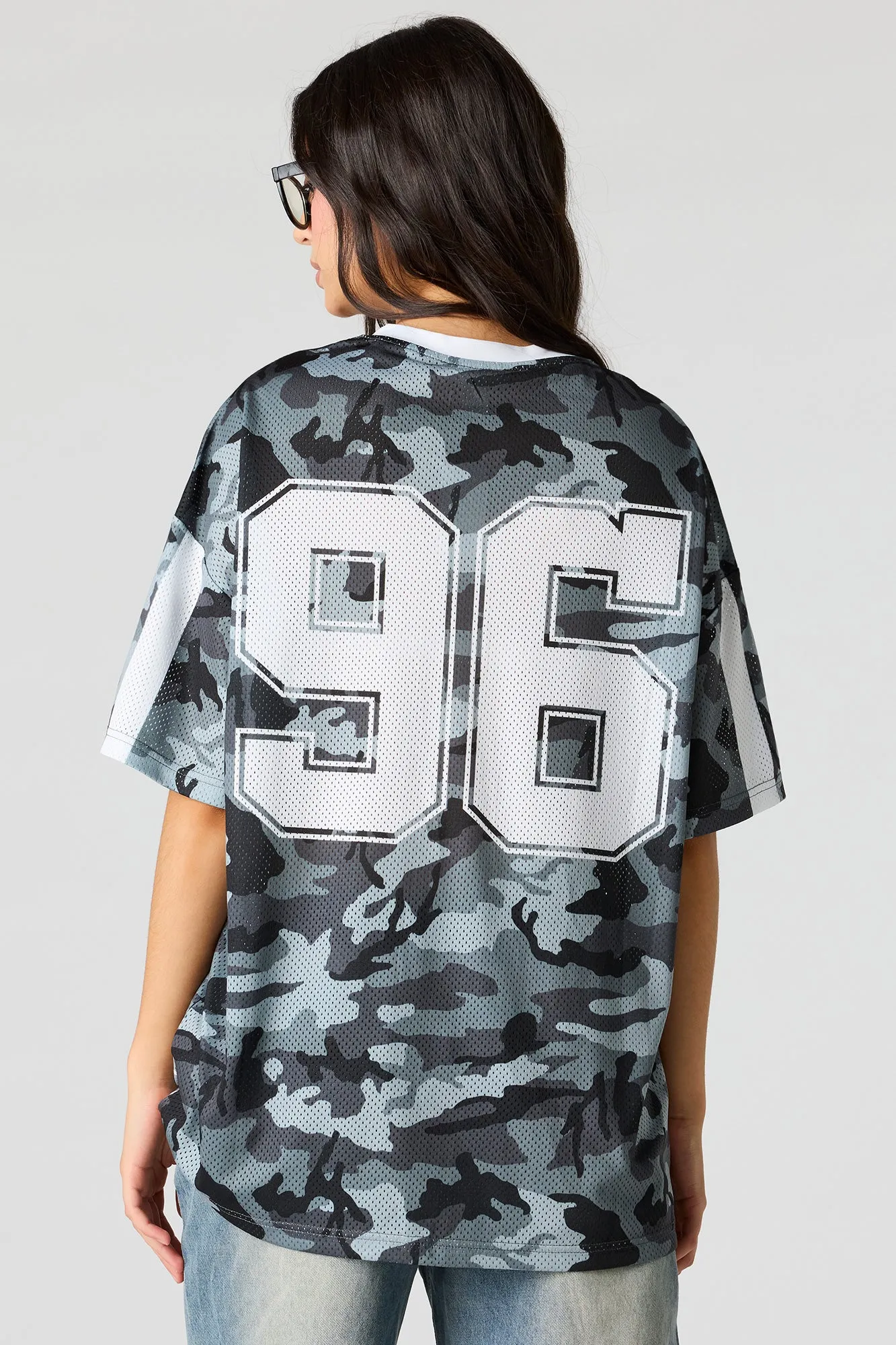 Mesh Graphic V-Neck Jersey sold by Urban Planet product image thumbnail 5