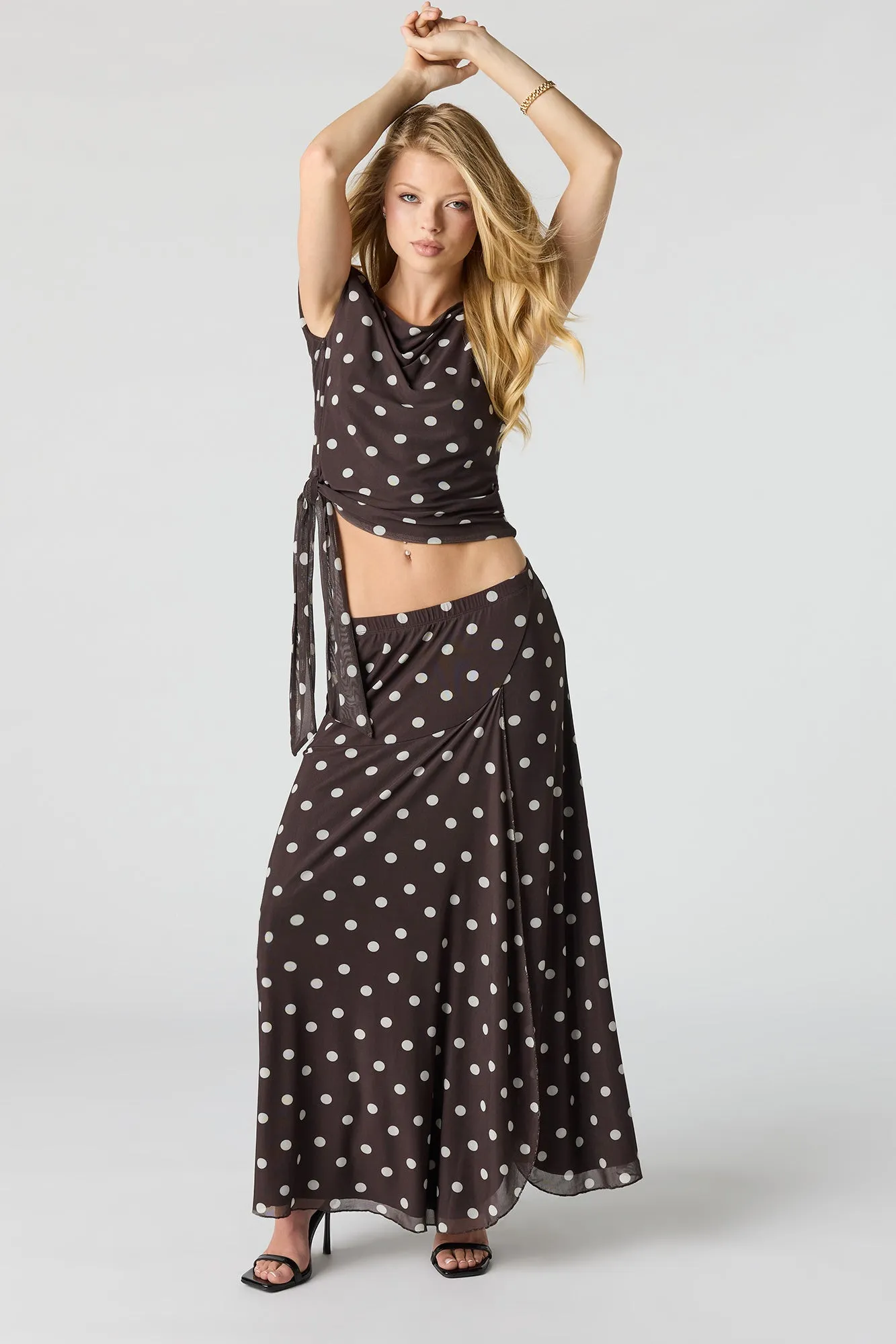 Mesh Slit Maxi Skirt sold by Urban Planet product image thumbnail 4