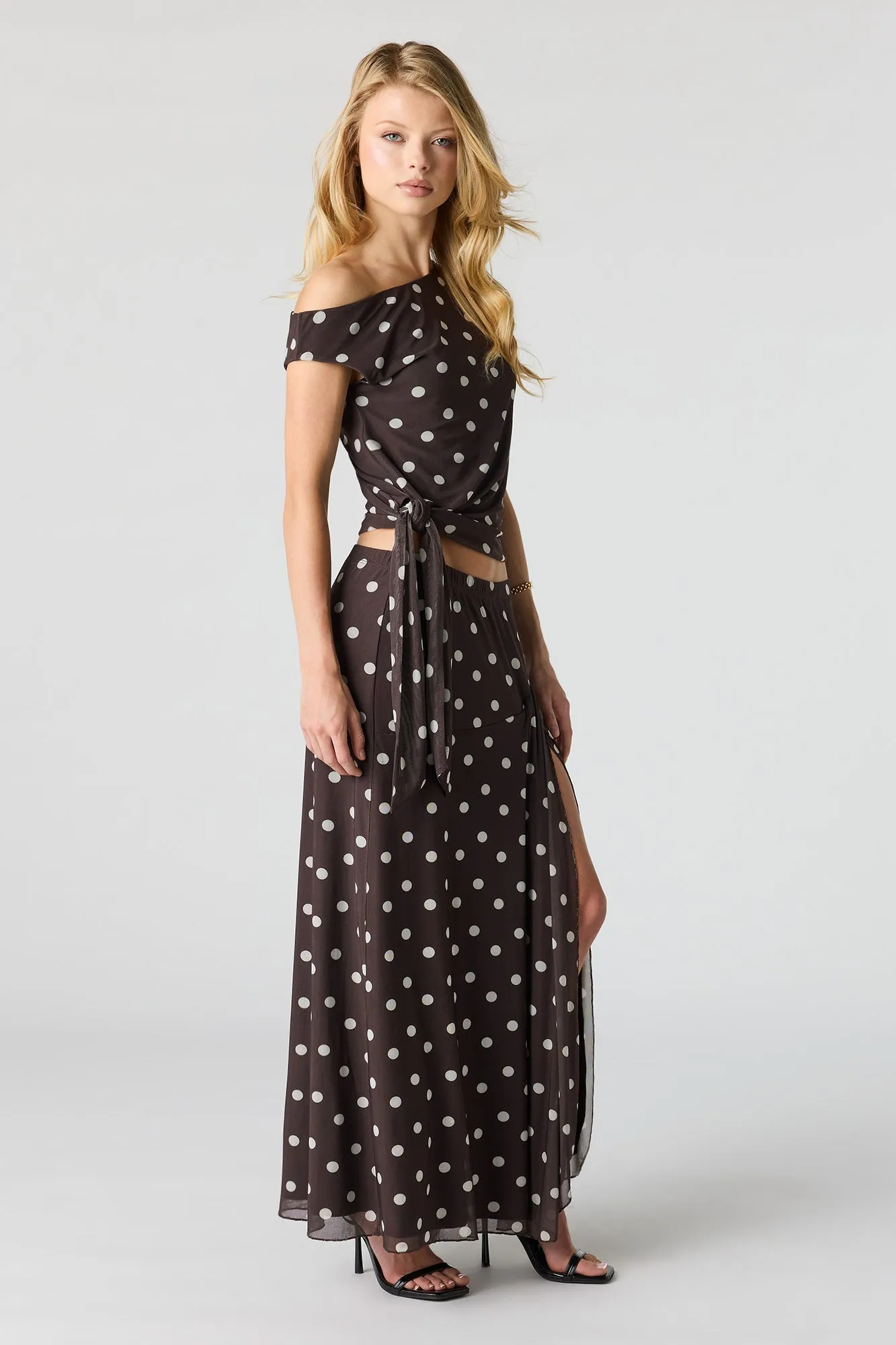 Mesh Slit Maxi Skirt sold by Urban Planet product image thumbnail 2