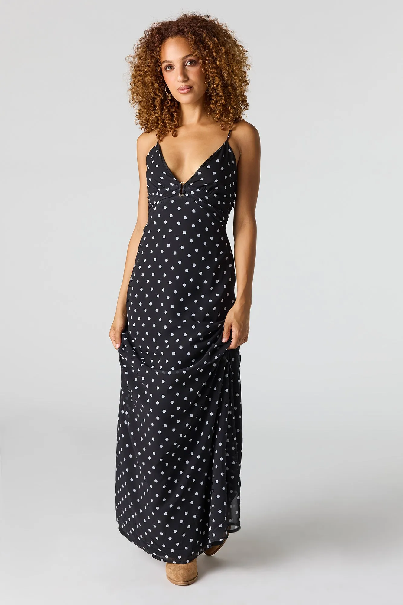 Chiffon V-Neck Maxi Dress sold by Urban Planet product image thumbnail 5
