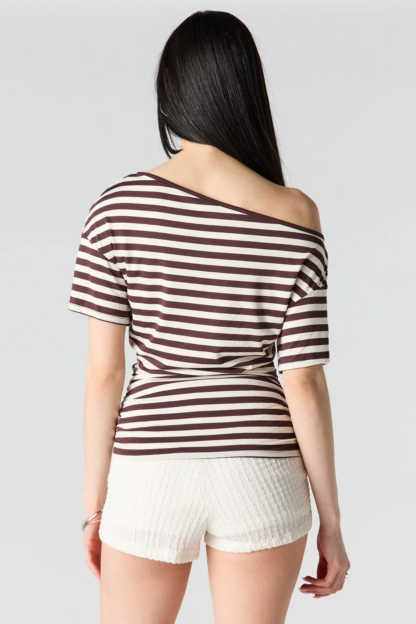 One Shoulder Short Sleeve Top sold by Urban Planet product image thumbnail 2