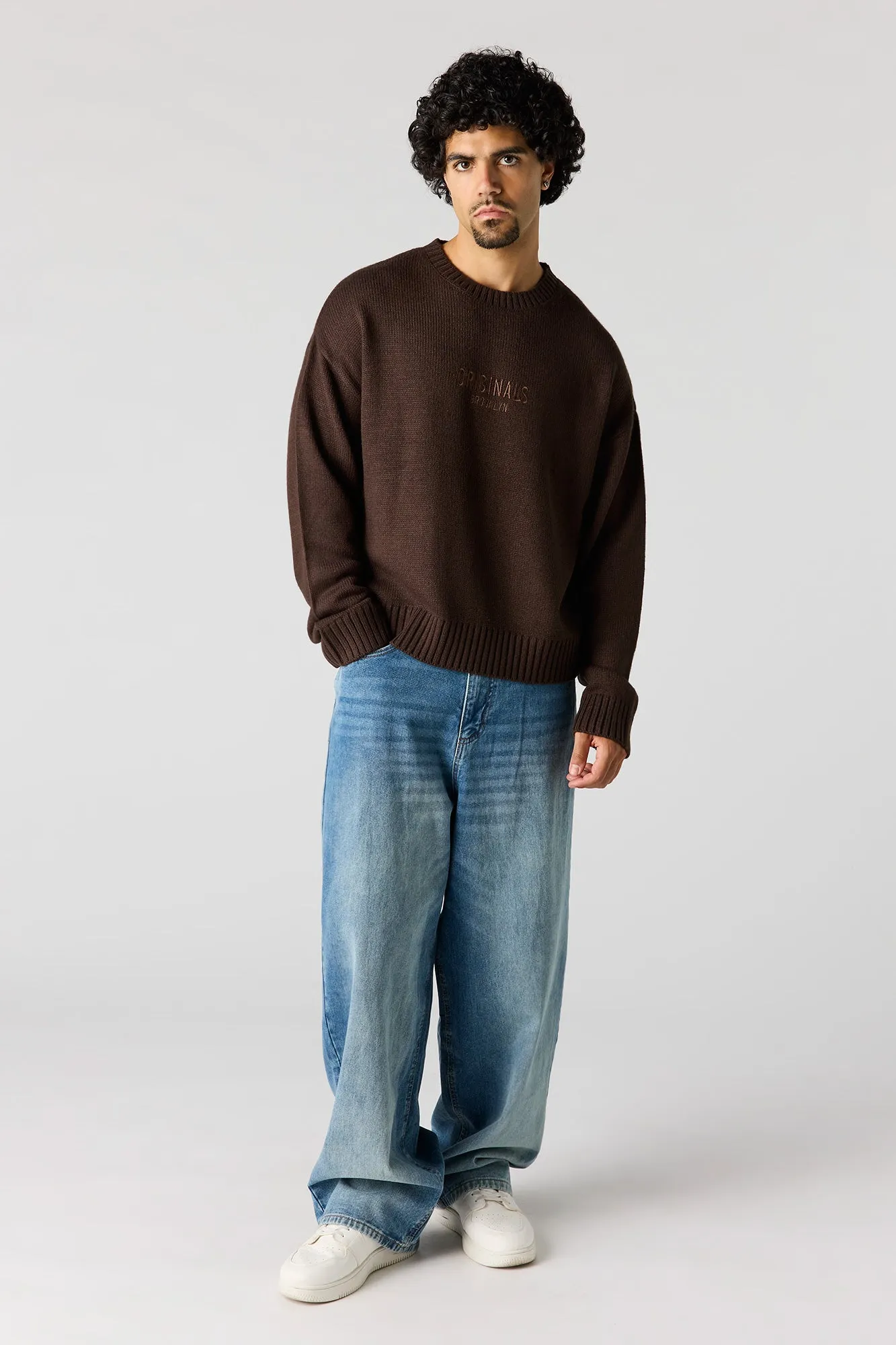 Originals Embroidered Boxy Sweater sold by Urban Planet product image thumbnail 3