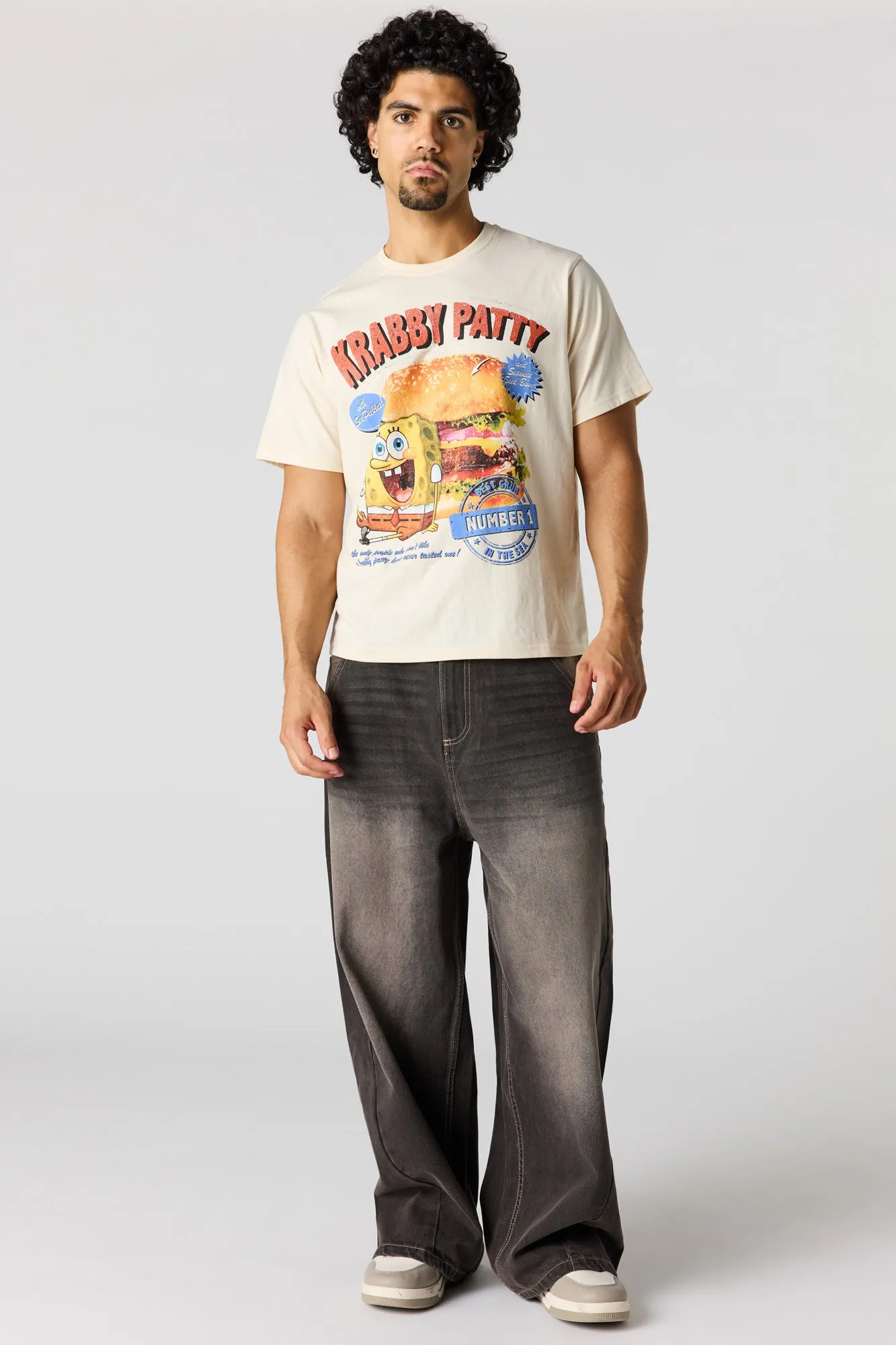 SpongeBob Krabby Patty Graphic T-Shirt sold by Urban Planet product image thumbnail 3