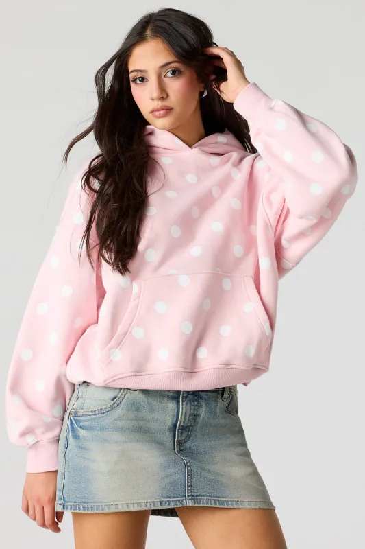 Luxe Fleece Polka Dot Boyfriend Hoodie made by Stitches