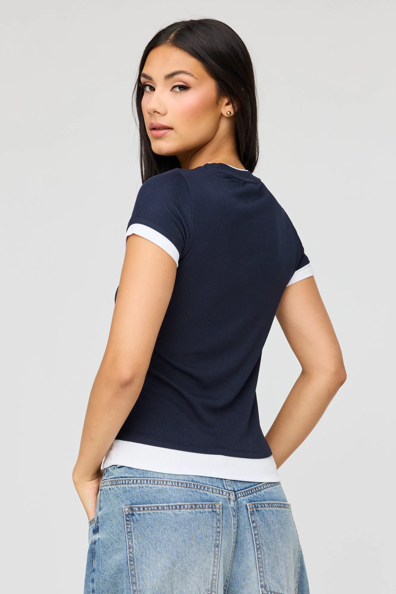 Contrast Ribbed T-Shirt sold by Urban Planet product image thumbnail 2