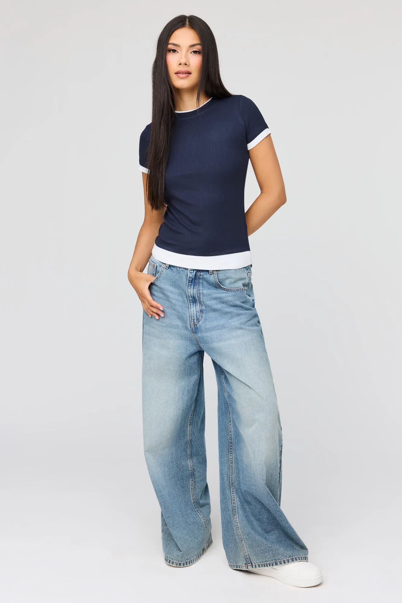 Contrast Ribbed T-Shirt sold by Urban Planet product image thumbnail 3