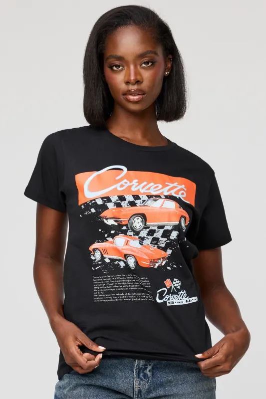 Corvette Graphic Boyfriend T-Shirt made by Stitches
