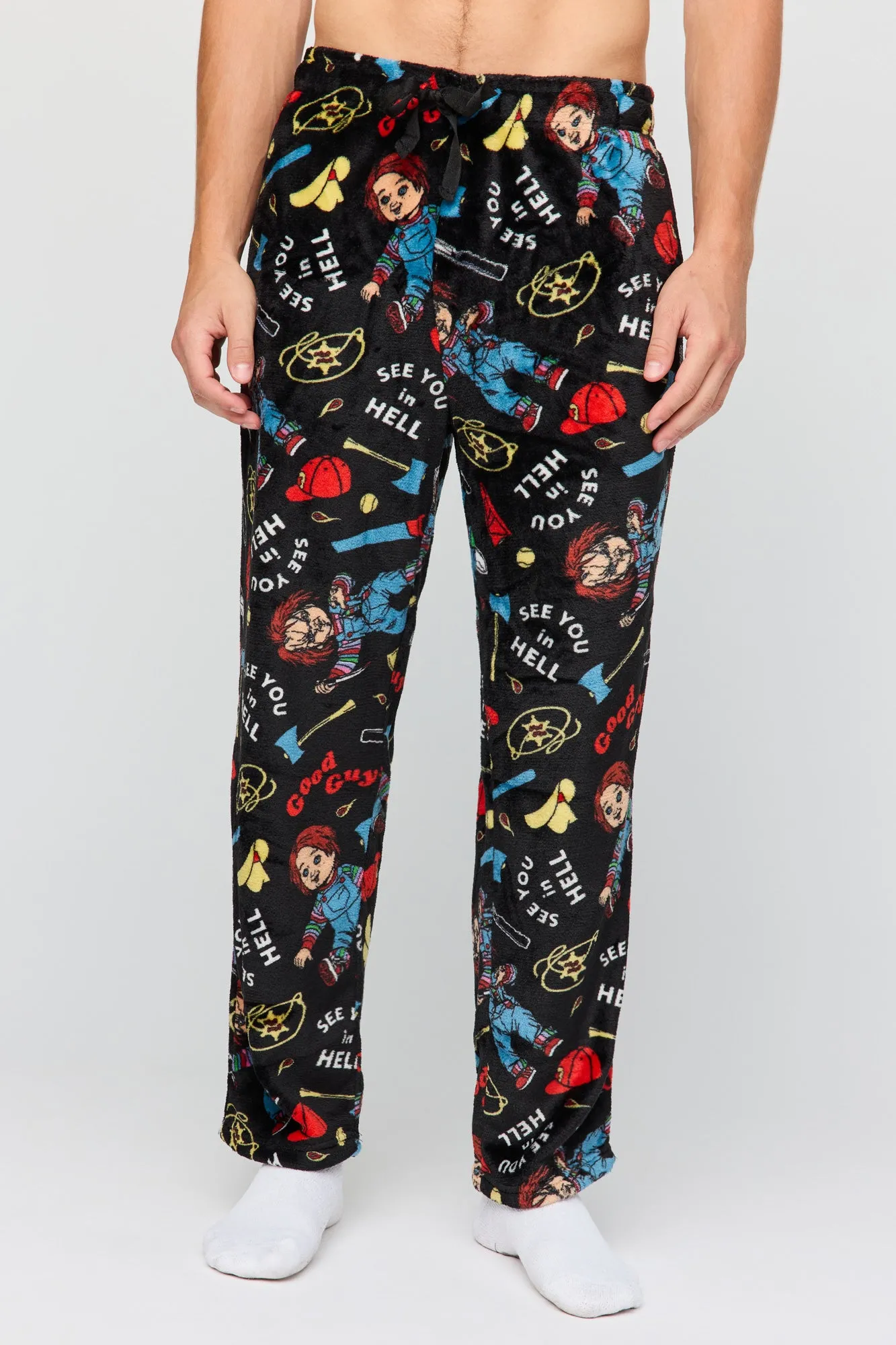 Halloween Print Plush Pajama Pant sold by Urban Planet product image thumbnail 4