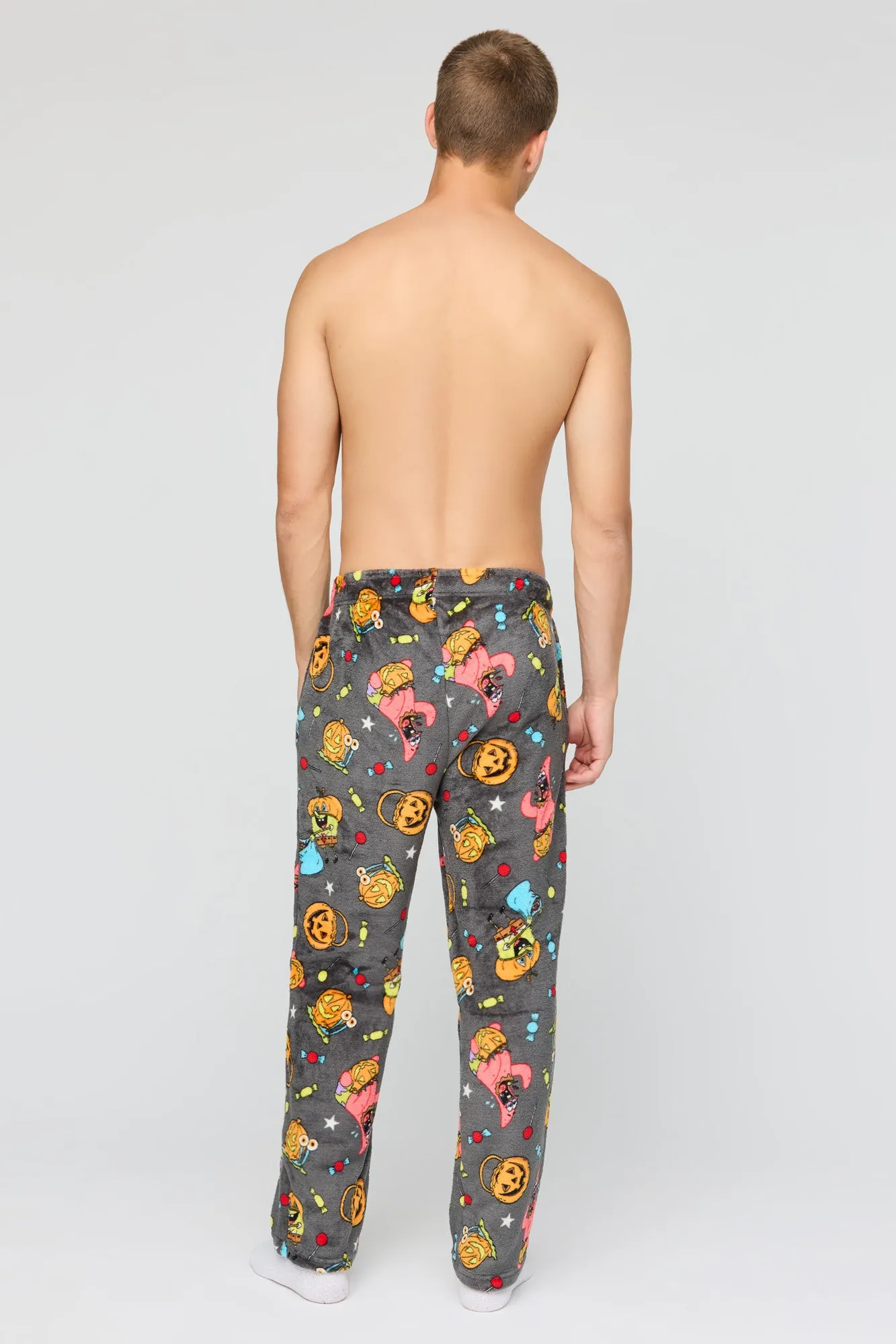 Halloween Print Plush Pajama Pant sold by Urban Planet product image thumbnail 3