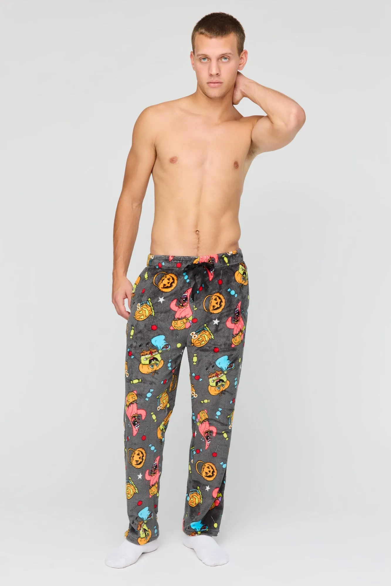 Halloween Print Plush Pajama Pant sold by Urban Planet product image thumbnail 2