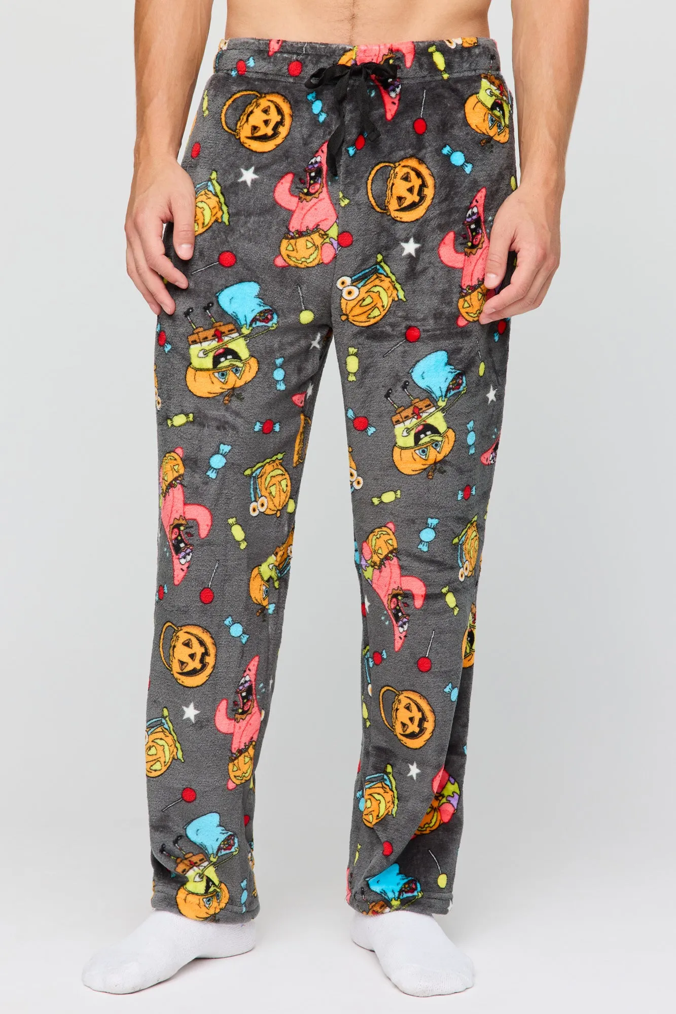 Halloween Print Plush Pajama Pant sold by Urban Planet