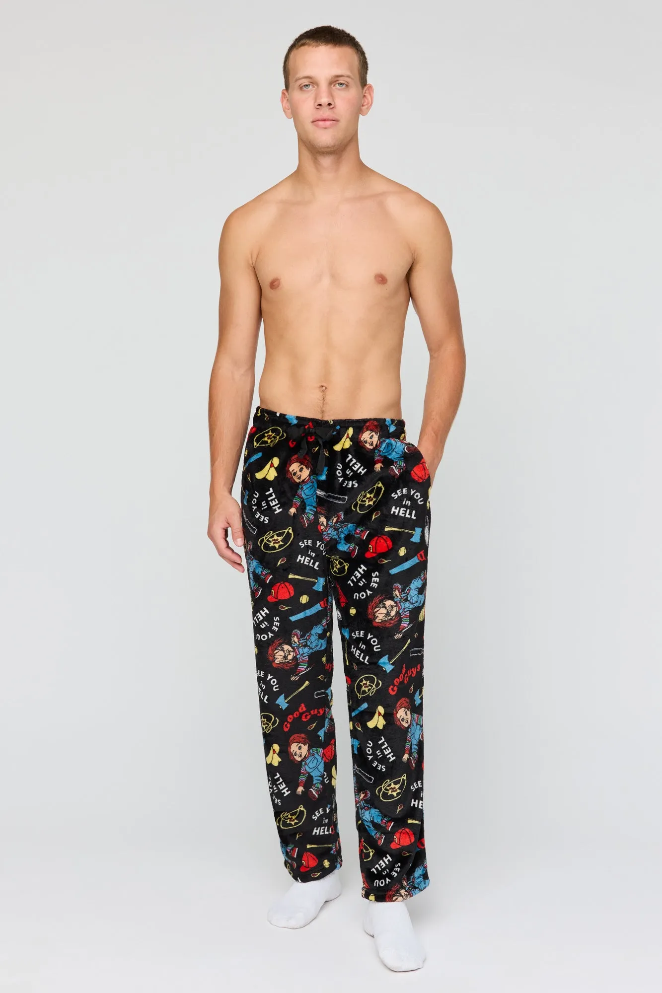 Halloween Print Plush Pajama Pant sold by Urban Planet product image thumbnail 5