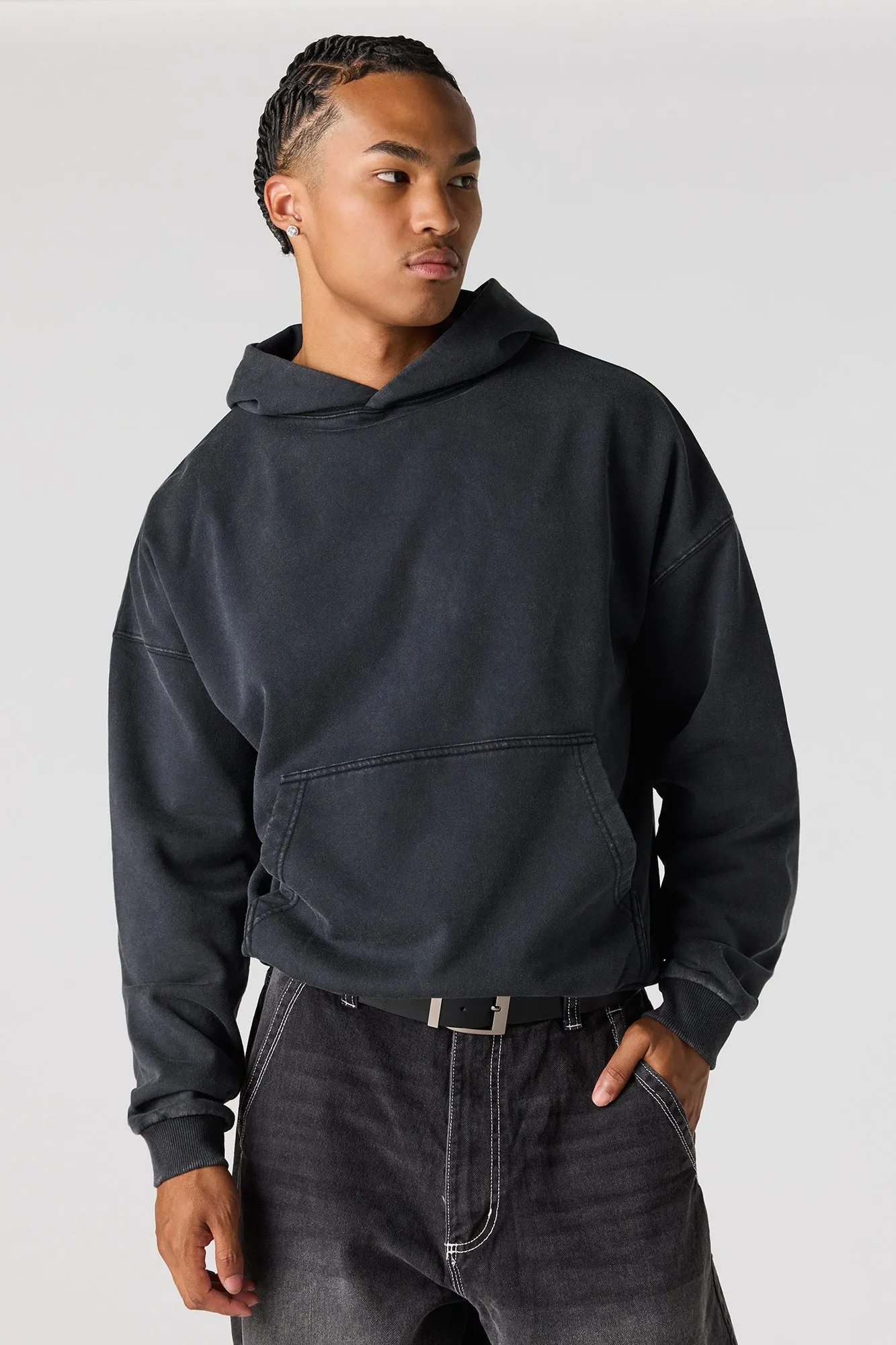 Premium Heavyweight Fleece Boxy Hoodie sold by Urban Planet product image thumbnail 5