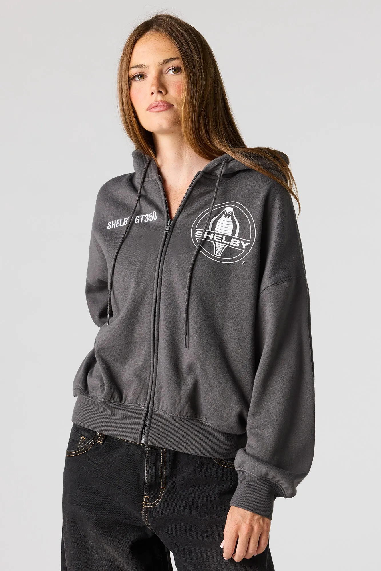 Shelby Cobra Fleece Zip Hoodie sold by Urban Planet product image thumbnail 2