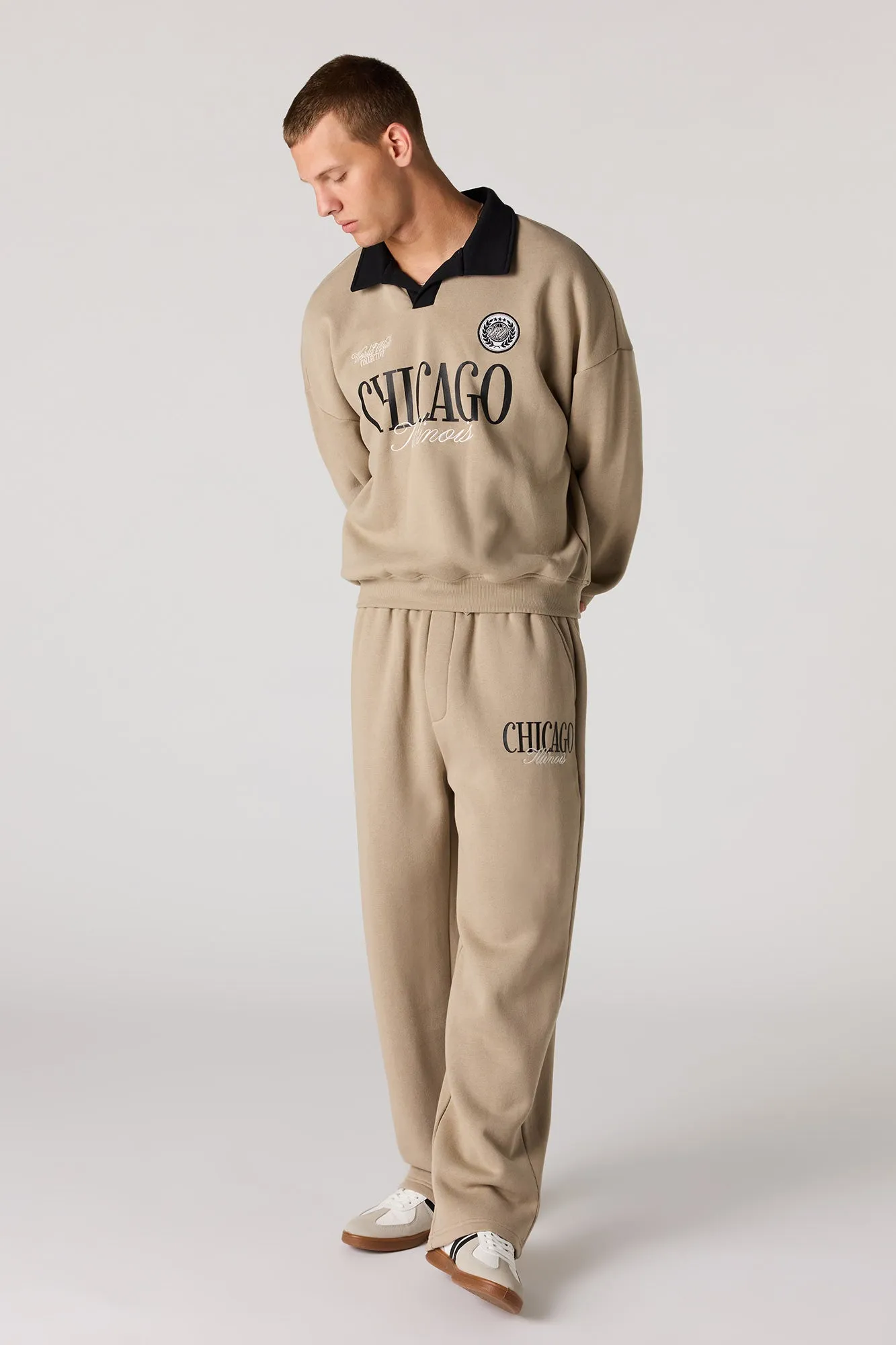 Graphic Leg Baggy Fleece Sweatpant sold by Urban Planet product image thumbnail 2