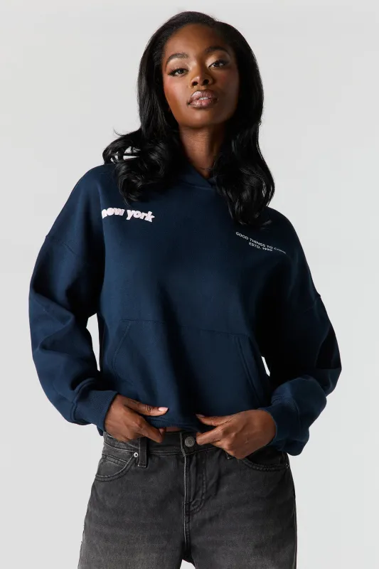 Luxe Fleece Graphic Boyfriend Hoodie made by Stitches