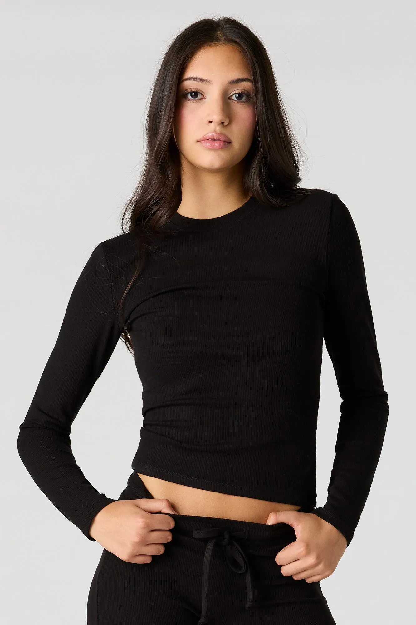U/A Ribbed Long Sleeve Top sold by Urban Planet product image thumbnail 5