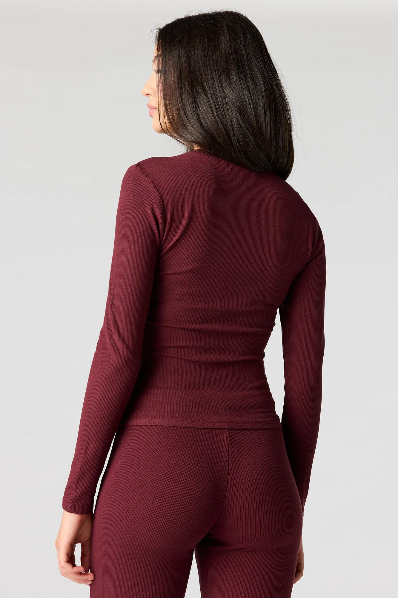 U/A Ribbed Long Sleeve Top sold by Urban Planet product image thumbnail 2