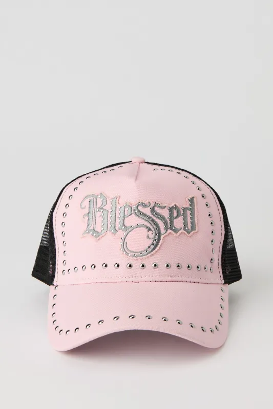 Studded Trucker Hat made by Stitches